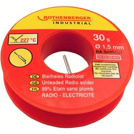Bobine Étain Radio 1,5 Mm, 30 G. Rothenberger