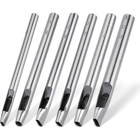 Perforatrice ovale pour cuir, 6 tailles (6 mm à 10 mm), pour le travail du cuir. (1/5)