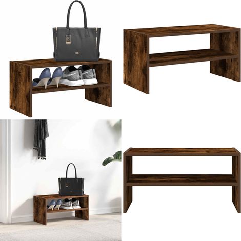 vidaXL Étagère à chaussures empilable chêne fumé 60x30x30,5 cm (1/5)
