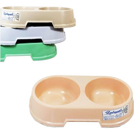 CIOTOLA COLORATA IN PLASTICA CON DOPPIO SCOMPARTIMENTO 26.5 X 13.5 X 6 CM COLORI ASSORTITI