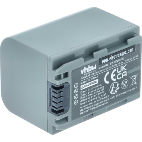 vhbw Akku kompatibel mit Sony DCR-DVD405E, DCR-DVD405, DCR-DVD505, DCR-DVD404E, DCR-DVD404, DCR-DVD505E Videokamera Camcorder (950 mAh, 7,2 V, Li-Ion) (1/5)