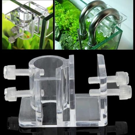 Support de Tuyau D'aquarium Pince de Maintien en Acrylique 4pcs pour Garder L'aquarium Propre et Sécurisé pour Tube d'eau (1/5)