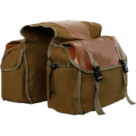 2 Sacoche Porte-Bagages,Toile,Cuir PU,Rétro,Vélo,Moto (1/3)