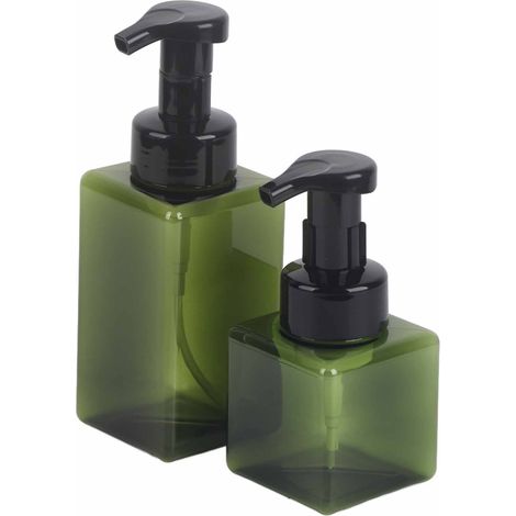 2 Schaumseifenspender (250 ml + 450 ml), Pumpflaschen für Duschgel, Shampoo und Geschirrspülmittel (1/5)