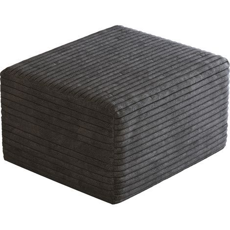 Pouf Ottoman Gris Foncé 152 cm, Banquette Modulable en Tissu pour Salon, Lot de 1, Siège Polyvalent (1/5)