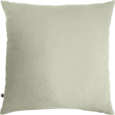 Taie d'oreiller Déco "Gaïa" 80 x 80 cm "Gaze de Coton" l'Effet Papillon - Gaia Vert d'Eau - - Gaia Vert d'Eau - Taie d'oreiller 80 x 80 cm (1/3)