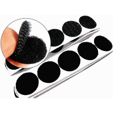 Pastilles auto-agrippantes autocollantes, 400 pièces (200 paires), diamètre 1,5 cm, fixations adhésives imperméables pour loisirs créatifs et organisation (1/4)