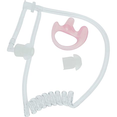 vhbw Security Schallschlauch Ohrhörer, 2x Ohrstöpsel für Headset, Funkgerät - Für linkes Ohr, transparent