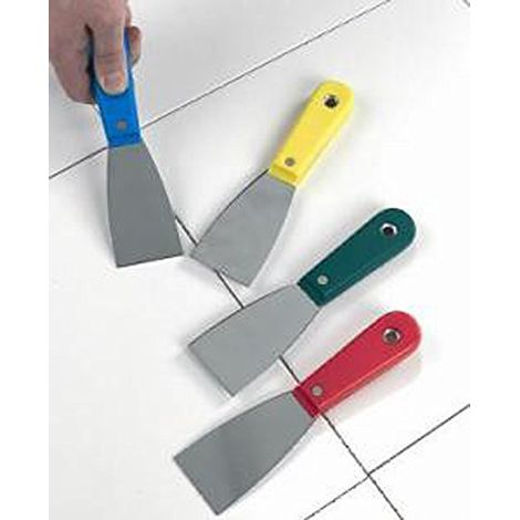 auk hq059-y raschietto a mano in acciaio INOX con manico in plastica, 38 mm, x 0.8 mm.