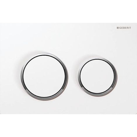 Geberit Omega 20 Betätigungsplatte Weiß und Chrom