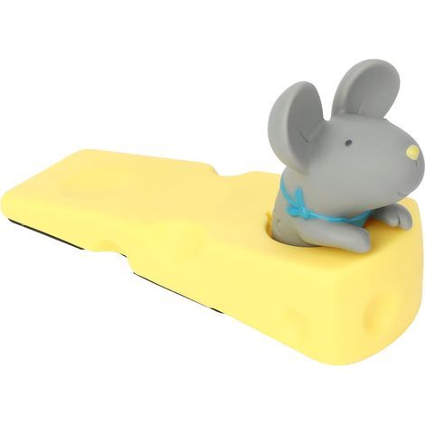 Butoir de porte mignon en forme de souris, butoir de porte décoratif en forme de souris grise (1/5)