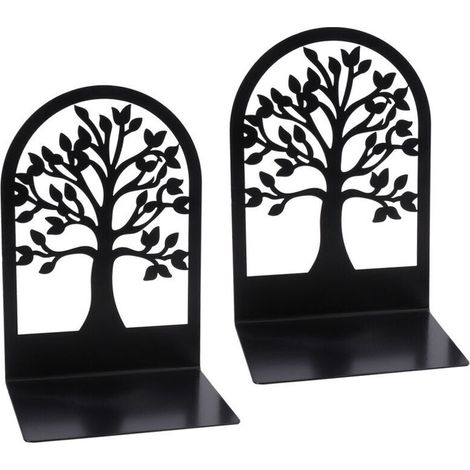 2 Pièces Serre-Livres, Serre-Livres Pour Contenir Des Livres, Serre-Livres Décoratifs, Porte-Livres Pour La Maison, L'École Ou Le Bureau, Serre-Livres En Métal Lourd. Serre-Livres Pour Étagères Noir