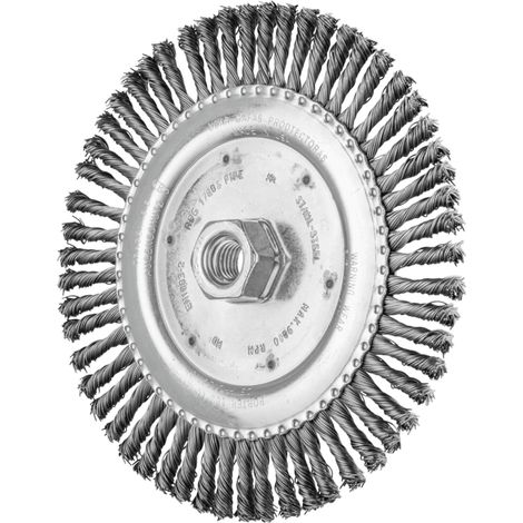 PFERD TOOLS PIPELINE Bürste gezopft RBG Ø 178x6 mm M14 Stahl-Draht-Ø 0,50mm 56-Zöpfe Winkelschleifer 10 Stk
