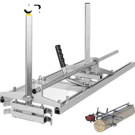 Motosierra, Material: Aluminio y acero, Tamaños de motosierras compatibles: 14"-24", Grosor de corte: 1/2" a 13", Altura ajustable: 0" a 14", Peso: 14,2 lbs (1/5)