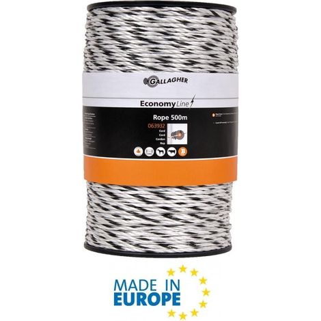 Corda EconomyLine Colore Bianco Lunghezza 500 m GALLAGHER per Recinzioni Elettriche (1/4)