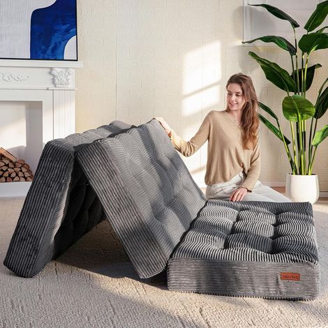 2-Seater Folding Mattress, Thickness 15 cm, Folding Mattress for Futon Convertible Sofa Bed Portable Guest Mattress 135 x 195 cm (1/5)