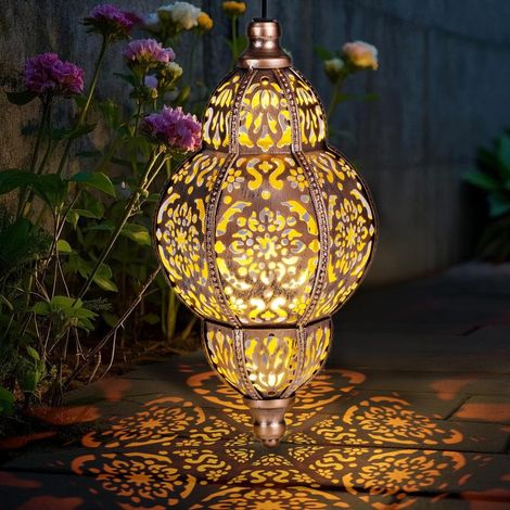 Irovami Lanterne solaire marocaine – étanche, jardin, terrasse, cadeau jardinage (1/5)