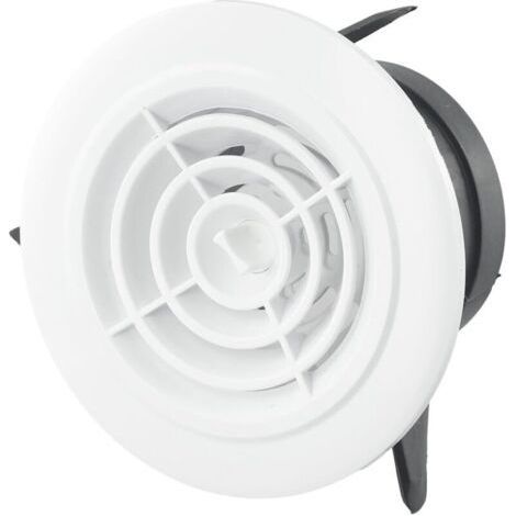 Adjustable ABS Interior Ceiling Vent, Round Air Vent for Bathroom, Office, Bedroom Wall Mounted (150mm) (1/5)