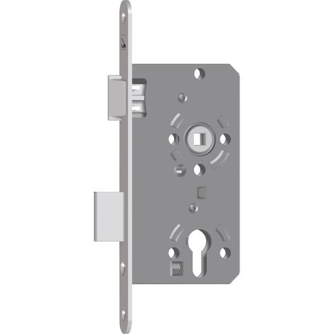 SAG Einstemmschloss 1 7464WO PZW,DM55,Stulp 235x20x3mm,rechts, silber lackiert