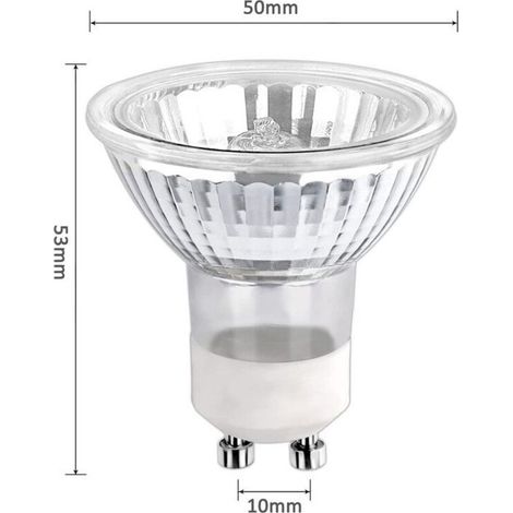 Ampoule GU10 - Spectre Complet 380 nm À 780 nm - Blanc Chaud 2550 K - Angle De Faisceau 120° - 120 V CA - Céramique Et Verre - 1 Pièce (1/5)