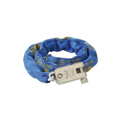 LUCCHETTO CORAZZATO MORSO CON CATENA QUADRA IN ACCIAIO SPECIALE  cm.90 (1.4234)    VIRO
