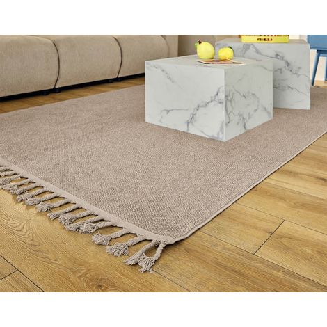 Elma - tapis rectangulaire uni - taupe - taupe (1/5)