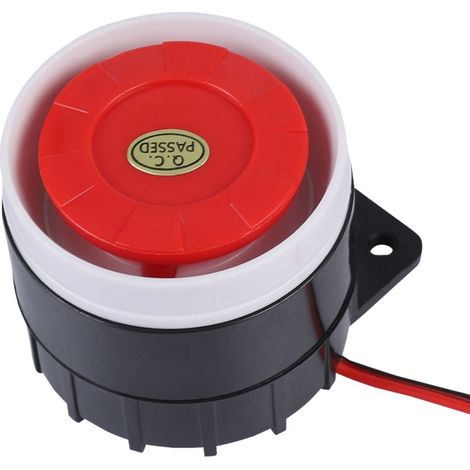 Mini-Sirene mit Kabel, rot, 120 dB, 12 V DC, für Alarmanlagen und Heimsicherheit (1/5)