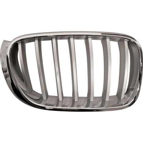 Grille de calandre avant droite contour chromé et lames chromées BMW X3 2 F25 phase 2 2014-2017