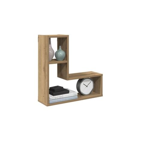 Étagères cube murales 2 pcs chêne artisanal bois d'ingénierie (1/5)