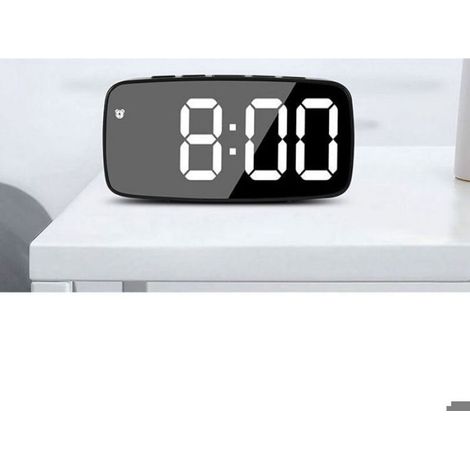 Intelligenter digitaler Wecker für den Nachttisch, roter LED-USB-Reisewecker mit 12/24-Stunden-Anzeige, Datumsanzeige, Temperaturanzeige und Schlummerfunktion (1/5)