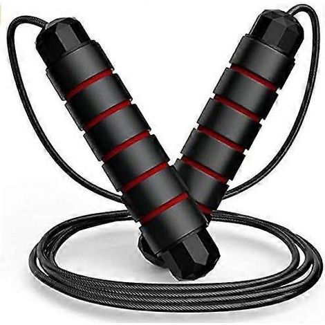 Corde à sauter réglable, avec poignées en mousse douce pour la peau, longueur ajustable, antidérapante, idéale pour l'entraînement. (1/5)
