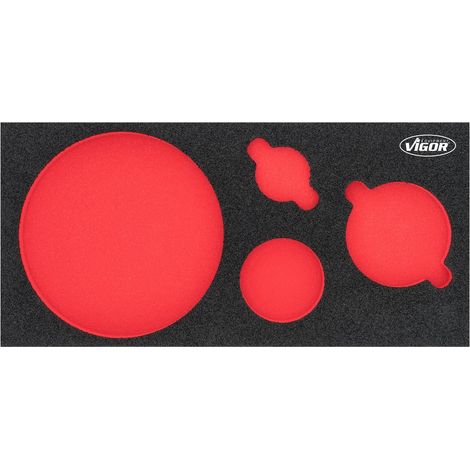 VIGOR Weichschaumeinlage, leer, V7263-L, (LxBxH) 393 x 282 x 35 mm (1/2)