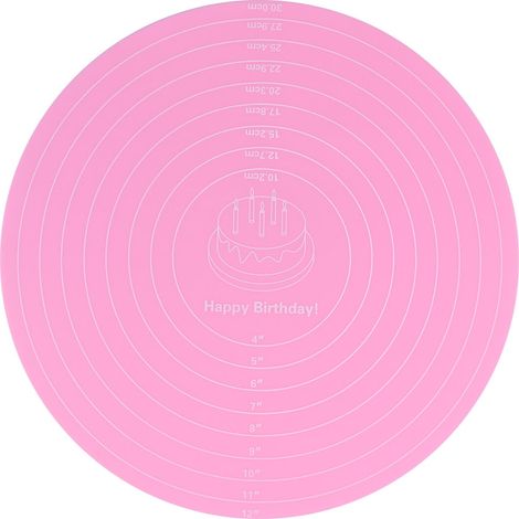 Cake Board - Silicone Round Cake Mat - 30 cm Diameter - Non-Slip Baking Turntable Pad - For Cake Decorating And Serving - 1 Piece (1/5)