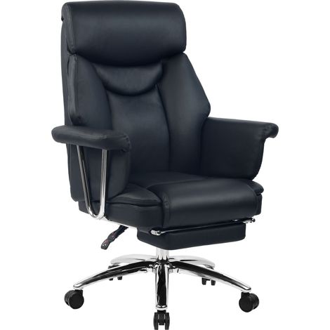 Silla de Oficina Dahra Cuero Auténtico Negro
