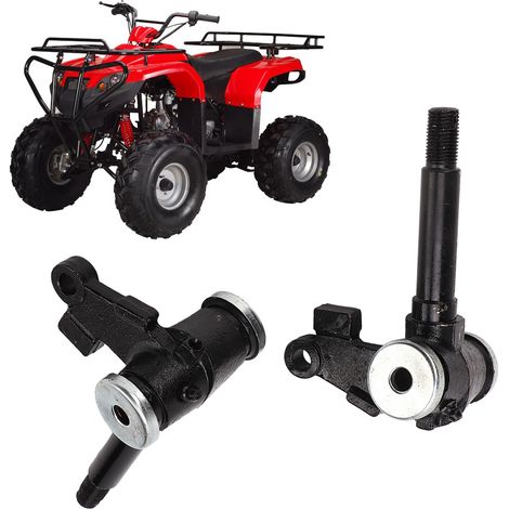 Une paire de jambes de force de direction, de fusées de direction et de broches de 14 mm convient aux roues de frein à tambour de 50 cc, 110 cc et 150 cc sur le Go Kart Mini SUV Karting ATV Quad. (1/5)