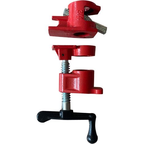 Support de tuyau robuste 3/4 po en fer malléable pour fixation de panneaux de bois et travaux de menuiserie (1/5)