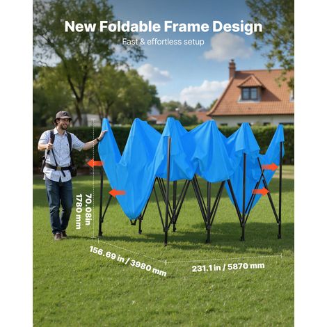 Cabine de Peinture Portable 587x398x178 cm, Tente de Pulvérisation avec Cadre Pliable et 4 Fenêtres Latérales en Maille, Ventilatio… (1/5)