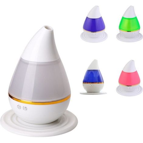 TRADE SHOP - Umidificatore Ultrasuoni Goccia Led 250ml Aromi Aromaterapia Diffusore Auto Casa -