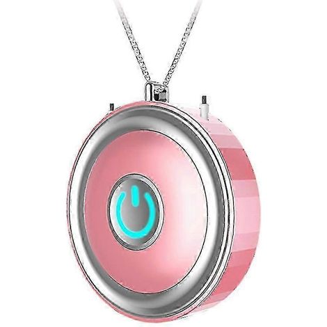 Mini purificateur d'air à ions négatifs 300 mAh, à suspendre autour du cou, rose (1/5)
