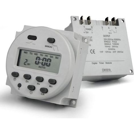 Nouveaux LCD numerique Controle Puissance minuterie Programmable DC 12V 16 a Temps Relais commutateur, SPST (1/5)