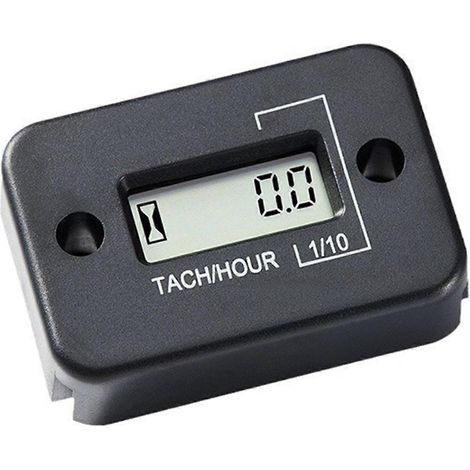 Compteur horaire tachymètre étanche à écran LCD pour moto, quad, motoneige, bateau, ski, moteur à essence (1/5)