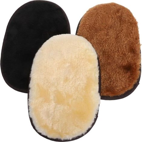 3 pièces Gants de Nettoyage Cuir Épais avec Poils pour Polissage et Lustrage Chaussures Meubles Sacs Entretien Accessoires Cuir-Chrom (1/5)