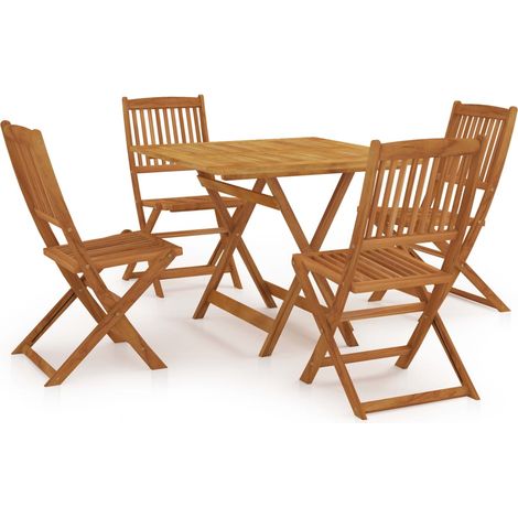 Maison Exclusive - Set da Pranzo da Giardino 5 pz Pieghevole in Massello di Acacia