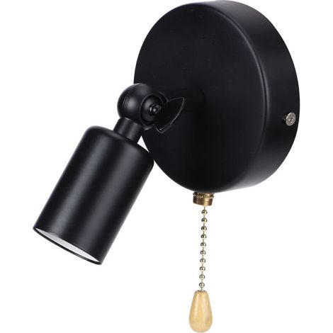 Applique murale rétroéclairée moderne Redxiao, noire, idéale pour les bureaux, les salons, les chambres ou les salles à manger (noire, ampoule non incluse). (1/5)