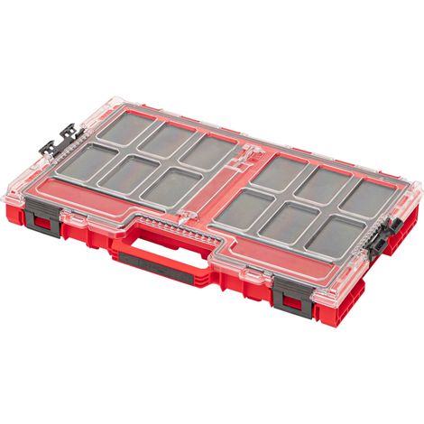 Qbrick System ONE Organiser L 2.0 MFI RED ULTRA HD impilabile 531 x 379 x 77 mm 6 l IP66 con inserto in schiuma
