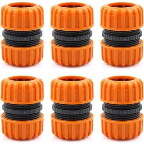 Kit de réparation de tuyau d'arrosage - 6 pièces pour raccorder 19 mm (3/4"), pour un raccordement facile et rapide ou un tuyau (1/5)