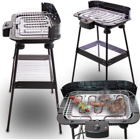 Bituxx Elektrischer Standgrill Balkongrill Gartengrill Elektrogrill 2200 Watt