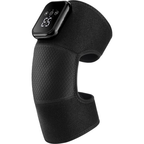 (1 pièce) Genouillère de massage vibrante avec bandage chauffant, grande zone d'application de chaleur, détend les articulations et les muscles. (1/5)