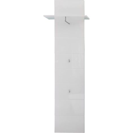 Amira Armoire murale, 1 tablette de rangement, 1 tringle et 2 crochets, blanc. (1/3)