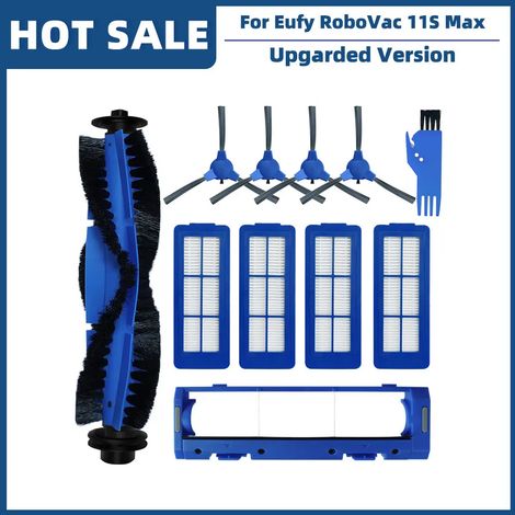 (Ensemble C) Convient aux aspirateurs robots Eufy RoboVac 11S Max, 15C Max, 25C Max, 30C Max, G10, G20, G30 Edge Hybrid et G32 Pro. Filtre à brosse latérale principale. (1/4)